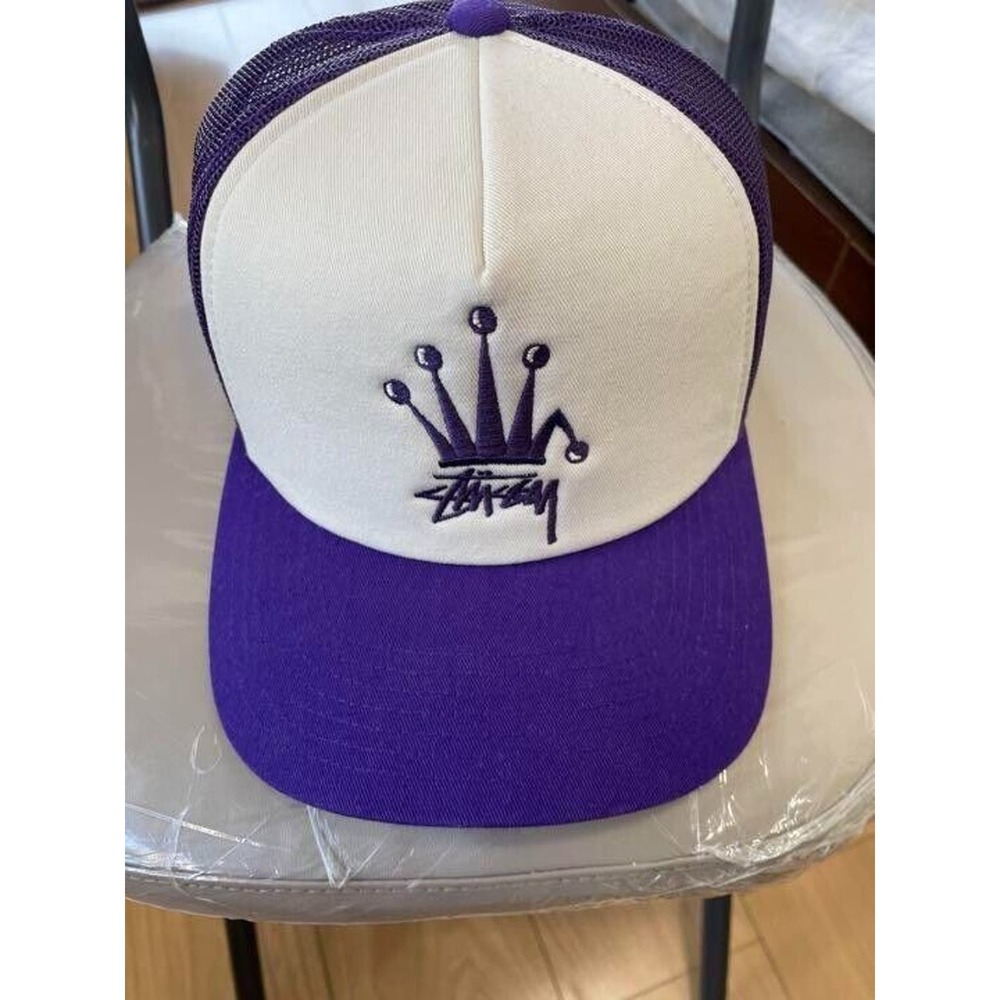 Stussy CROWN STOCK TRUCKER CAP purple